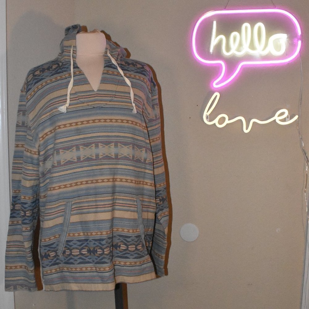 True GRIT SOUTHWESTERN AZTEC BAJA HOODIE - XL